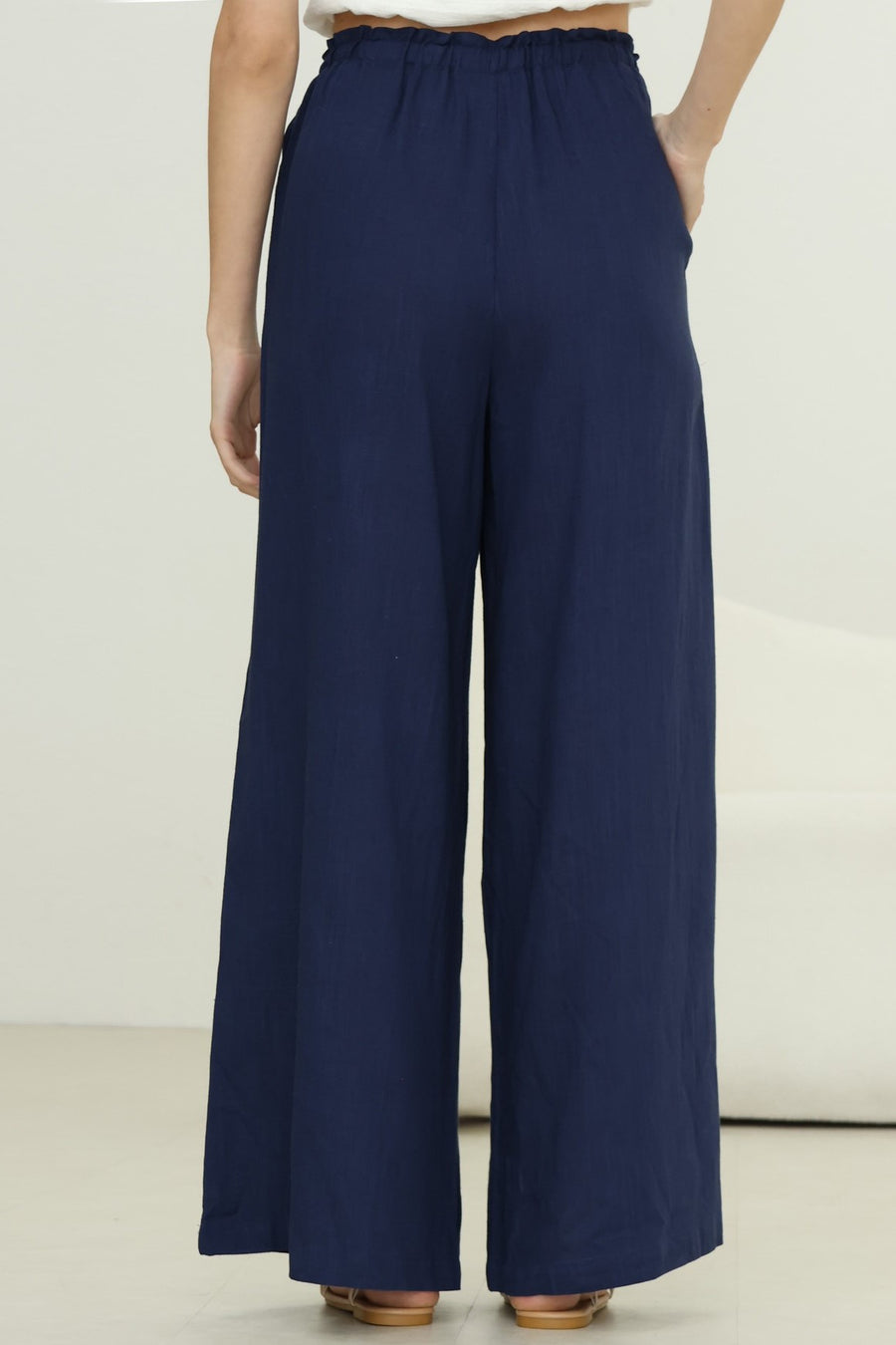 Navy linen pants