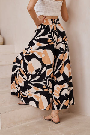 Black Tan pattern pants