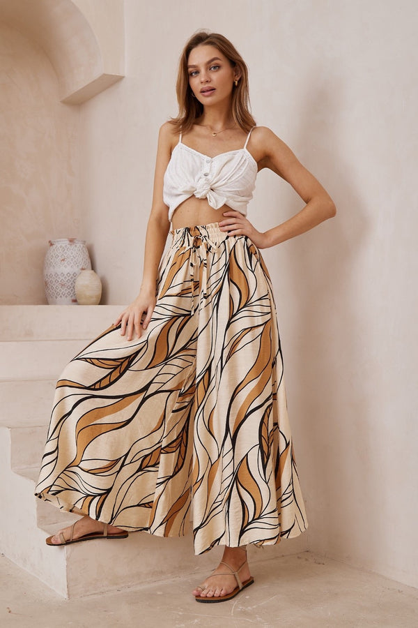Beige Tan pattern pants