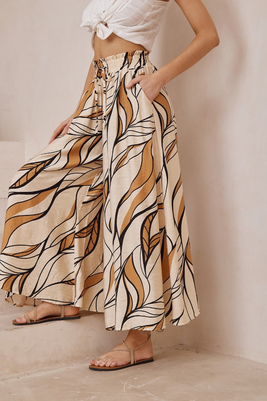 Beige Tan pattern pants