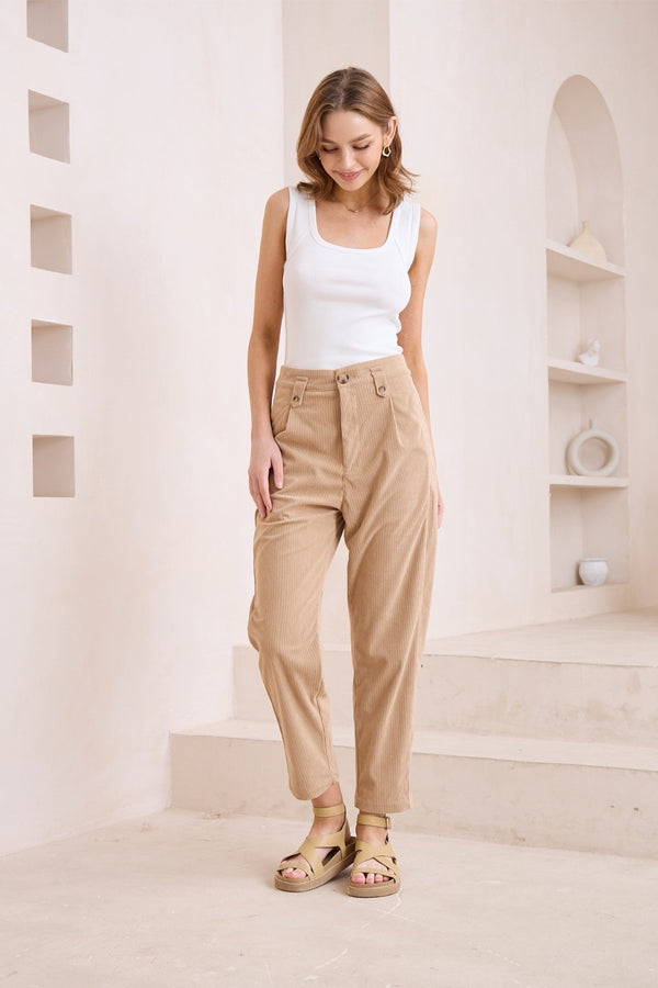 Beige corduroy pants