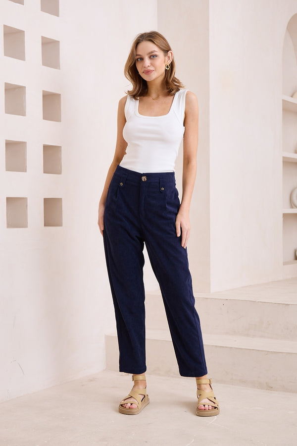 Navy corduroy pants