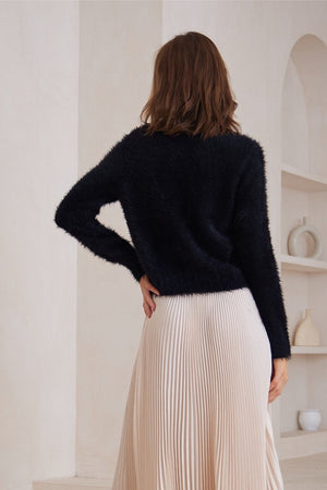 Black fluffy jumper