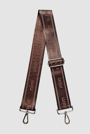 Shoulder Strap - Cocoa Mono + Gold