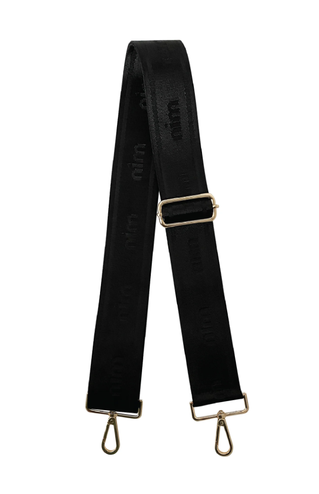 Shoulder Strap - Black Mono + Gold