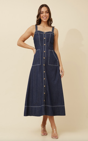 Susie Denim Midi Dress