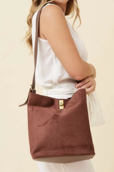 Chocolate Suede Bag