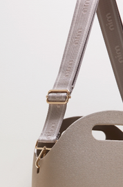 Shoulder Strap - Taupe Mono + Gold
