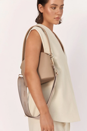 Shoulder Strap - Taupe Mono + Gold
