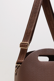 Shoulder Strap - Cocoa Mono + Gold
