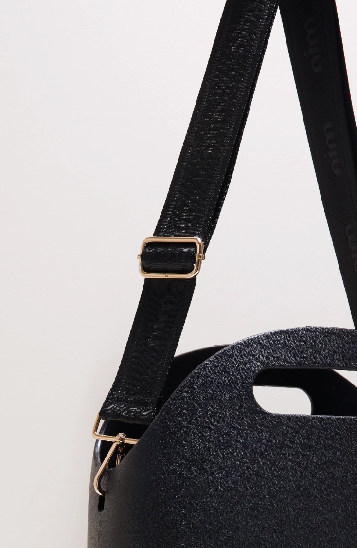 Shoulder Strap - Black Mono + Gold