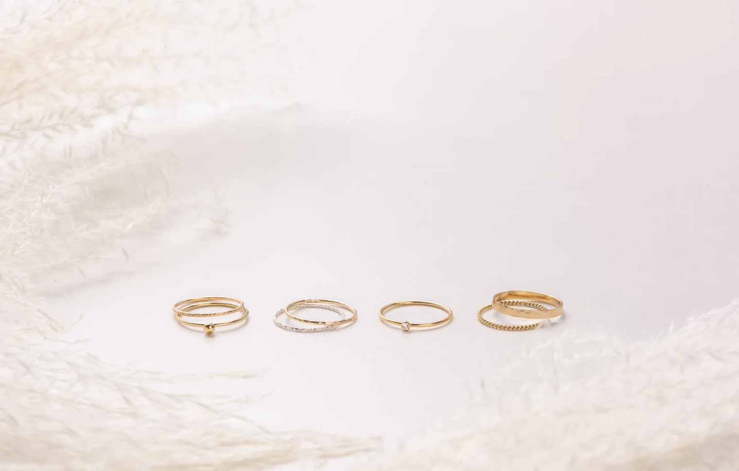 Asia 14k Gold Filled 7pc Ring Set