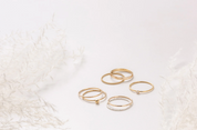 Asia 14k Gold Filled 7pc Ring Set