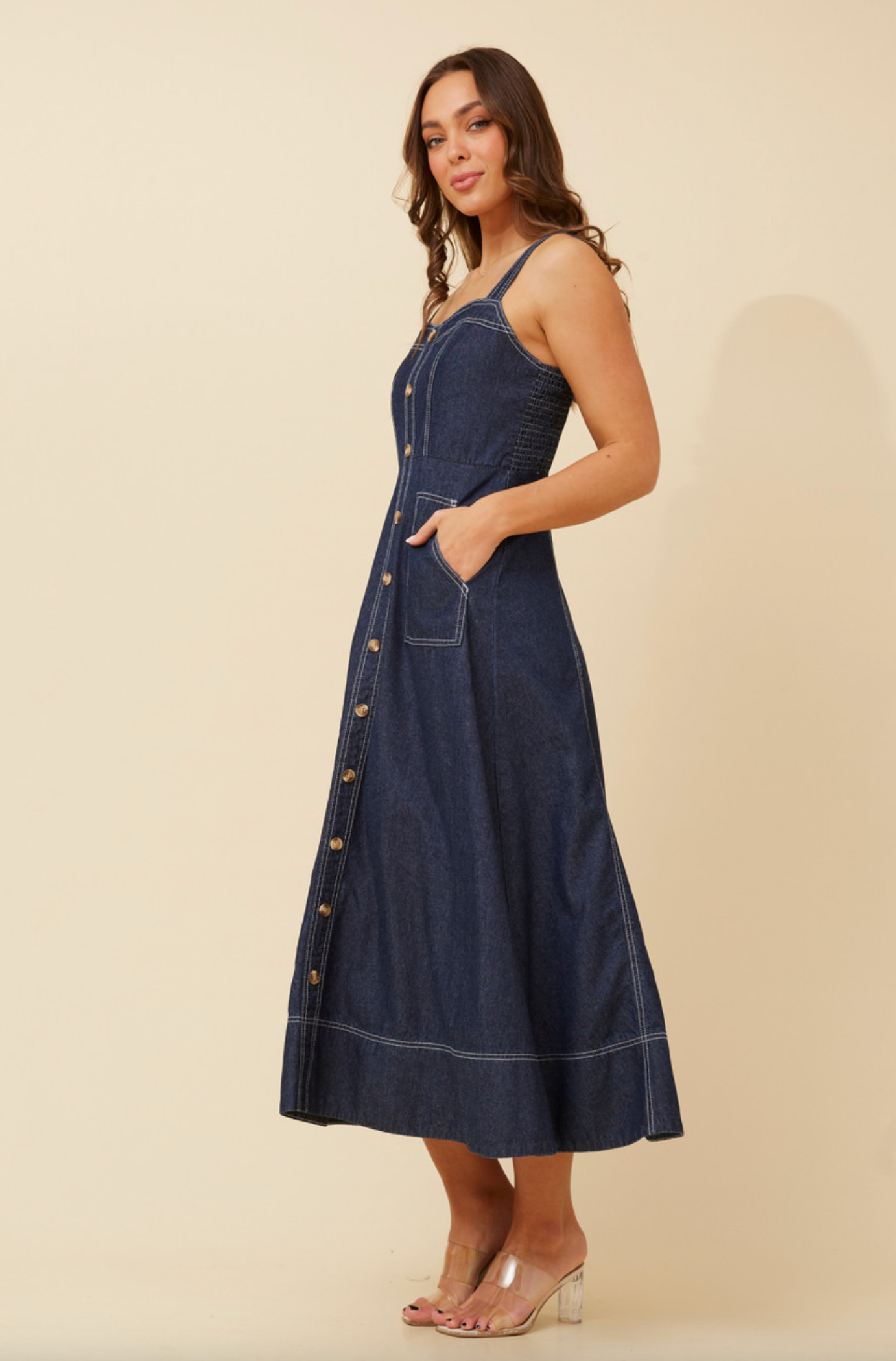 Susie Denim Midi Dress