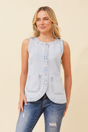 Lucia Denim Top
