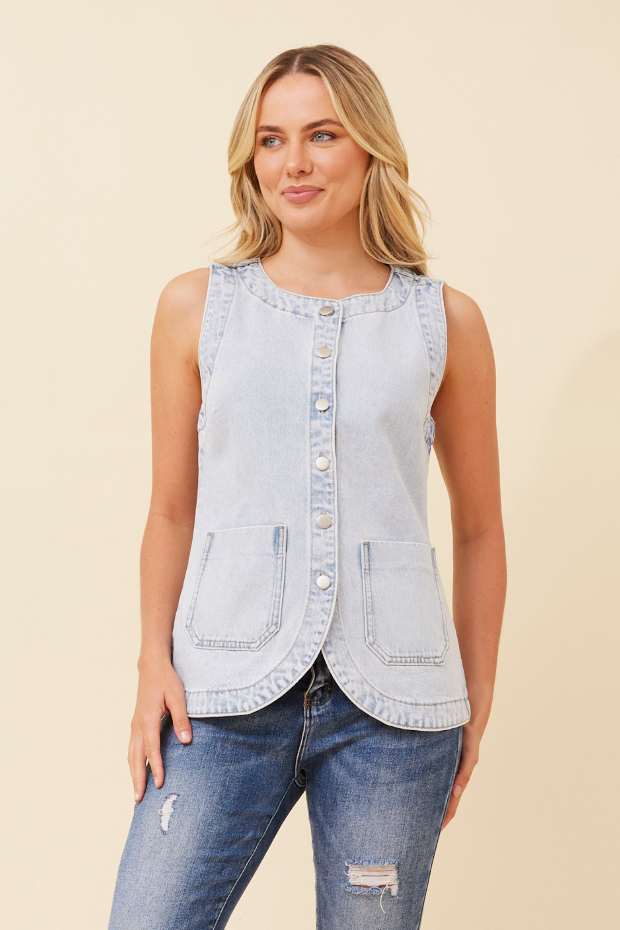 Lucia Denim Top
