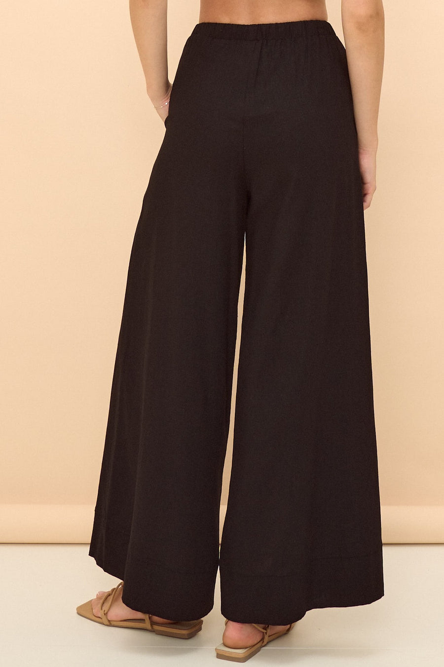 black linen long pants