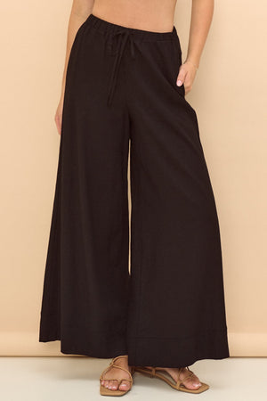 black linen long pants