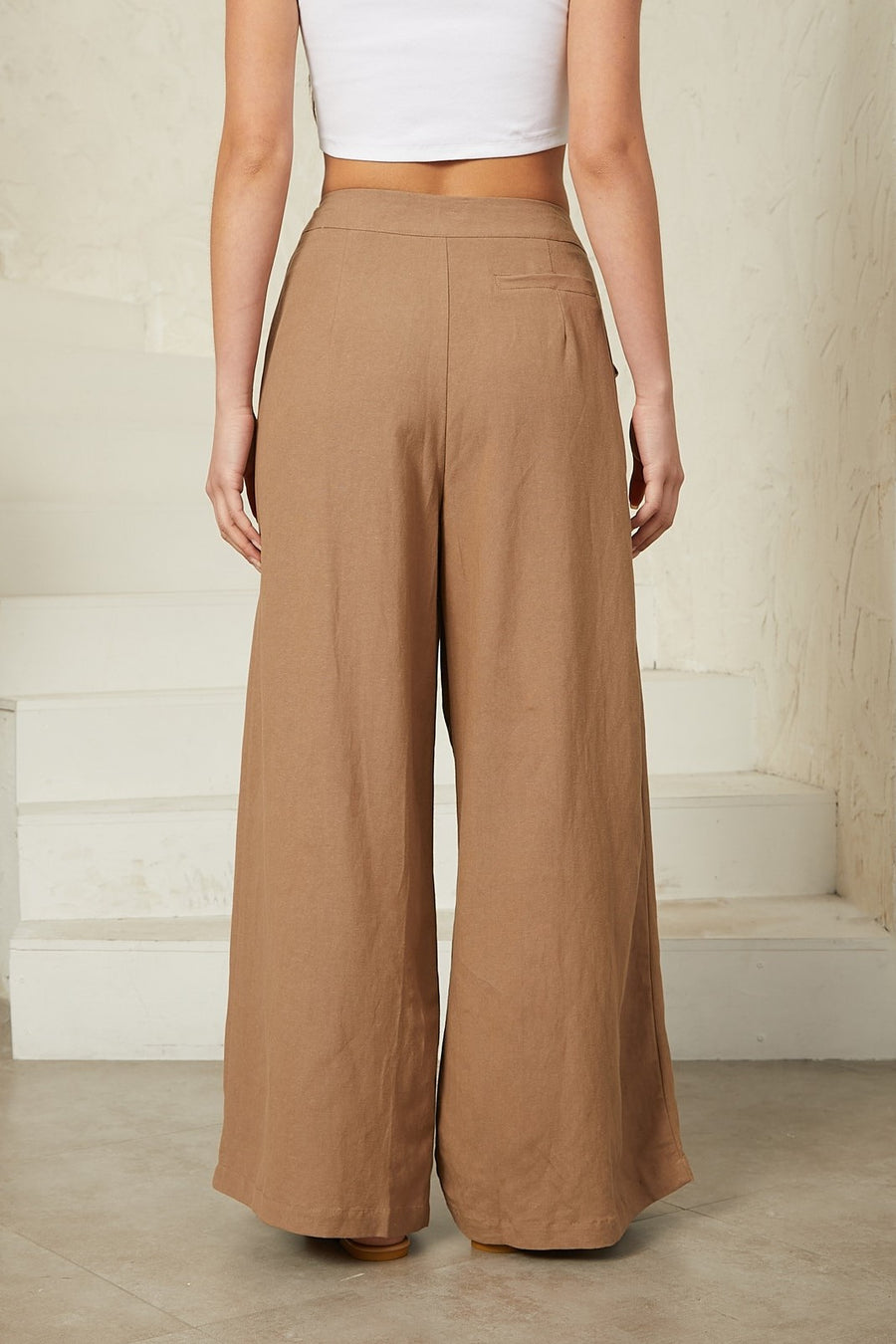 Mocha linen pants