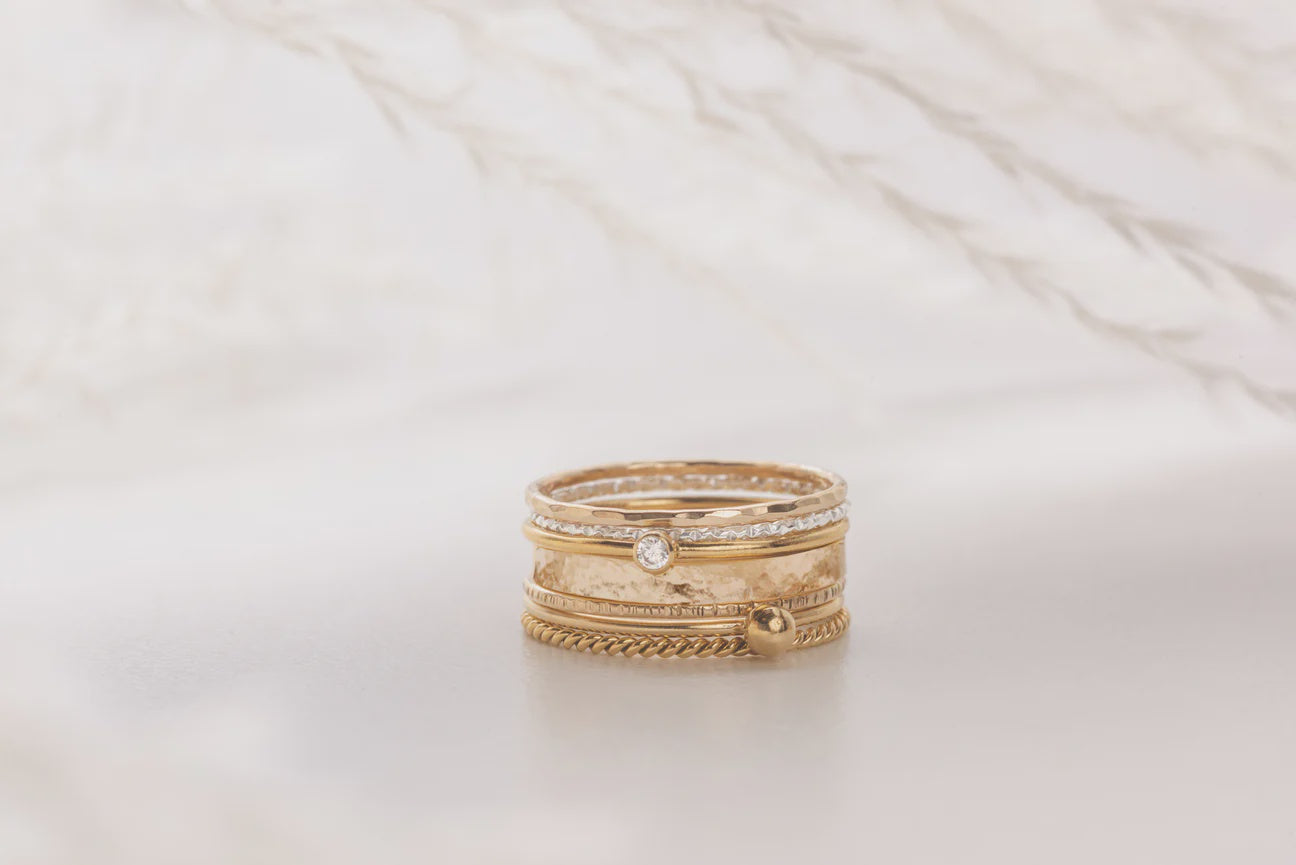 Asia 14k Gold Filled 7pc Ring Set