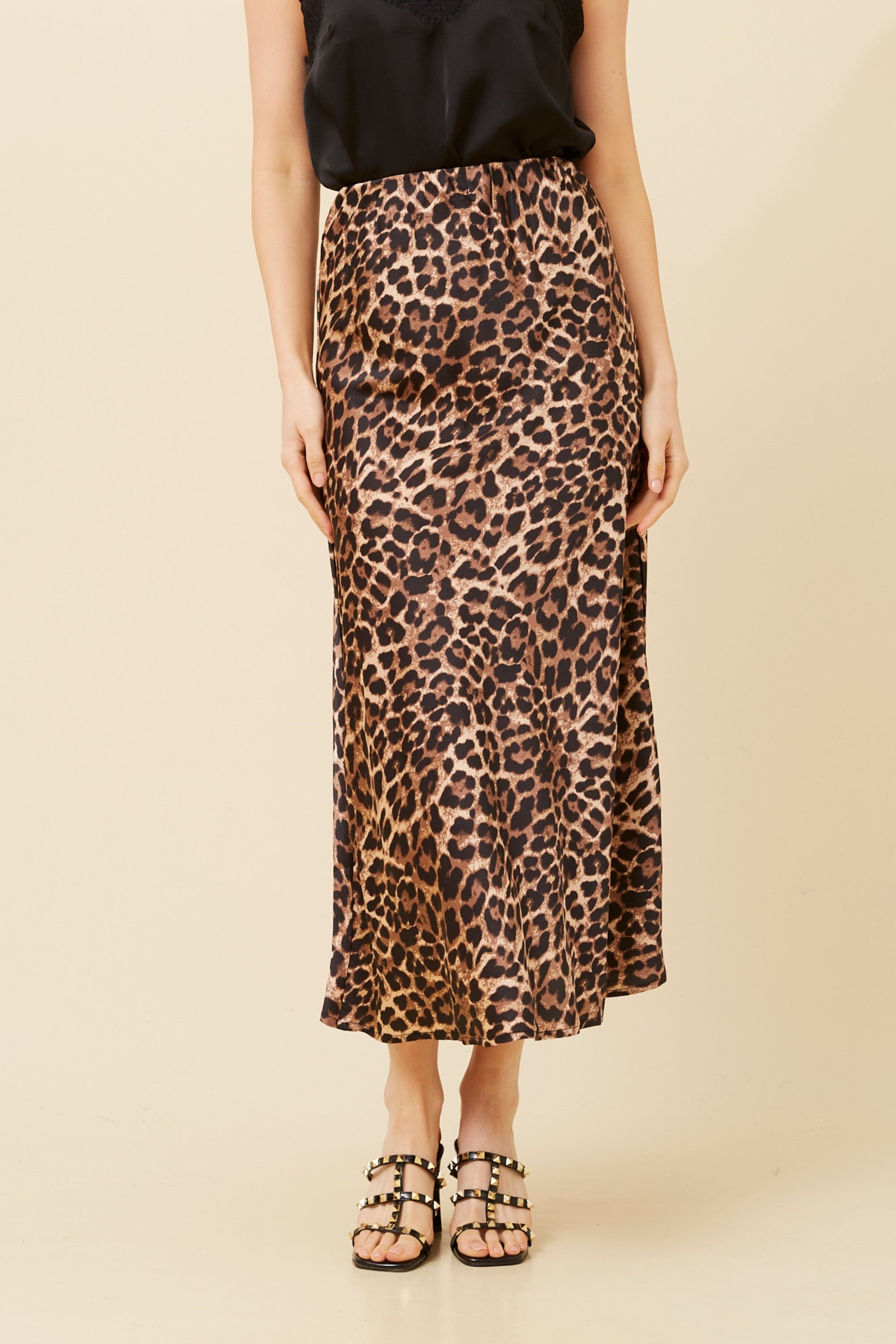 Leopard Midi Skirt