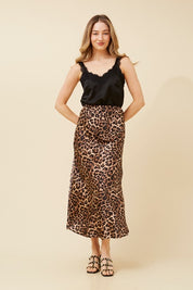 Leopard Midi Skirt