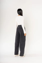 Nina Barrel Jean Black