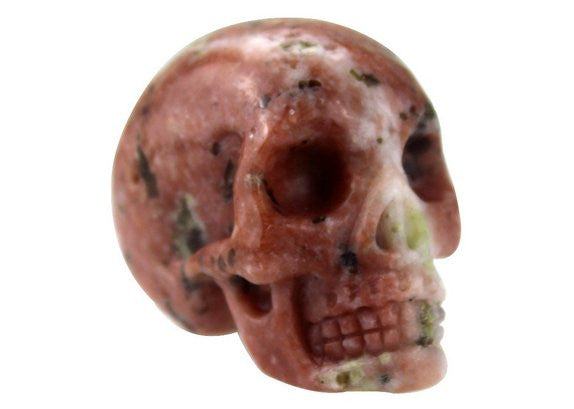 RED PLUM BLOSSOM CRYSTAL SKULL