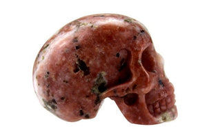 RED PLUM BLOSSOM CRYSTAL SKULL