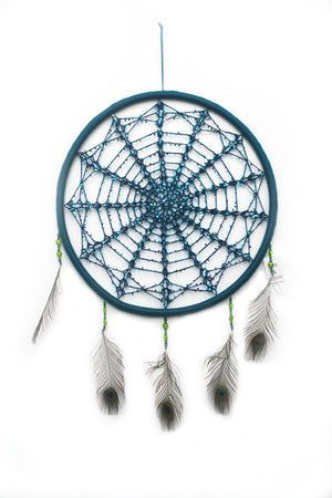 TEAL SEQUIN MEDIUM DREAMCATCHER