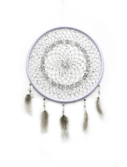 LIGHTGREY SEQUIN MEDIUM DREAMCATCHER