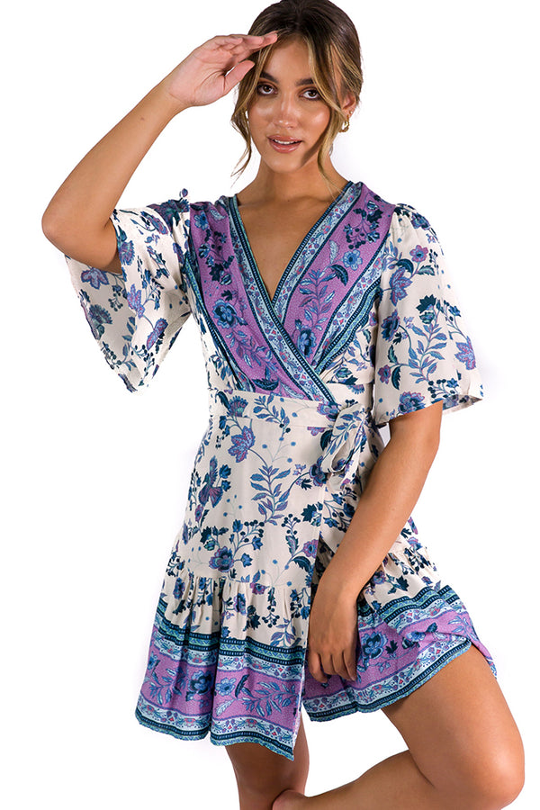 Italy Getaway Dress Purple/Blue