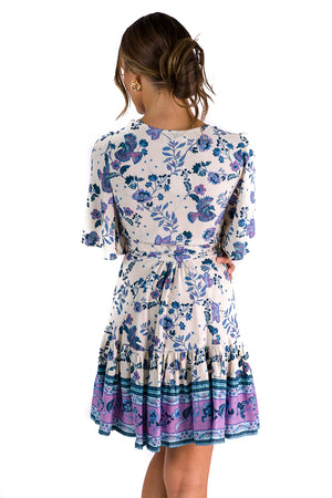 Italy Getaway Dress Purple/Blue