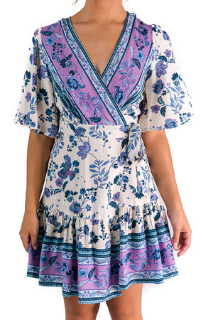 Italy Getaway Dress Purple/Blue