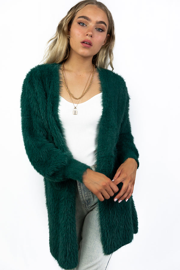 Take A Chance Cardigan Emerald