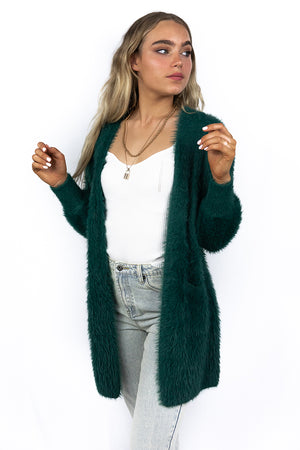 Take A Chance Cardigan Emerald