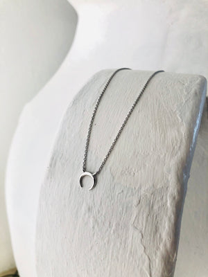 Moon Crescent Necklace Silver 925