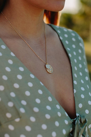 Gold Coin and Disc Short Necklace