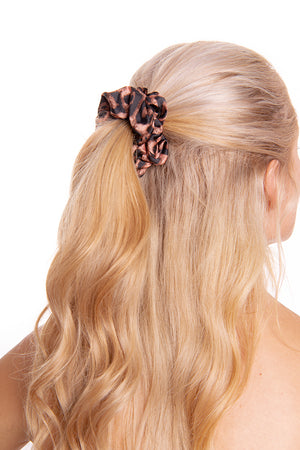 Tan Leopard Scrunchie