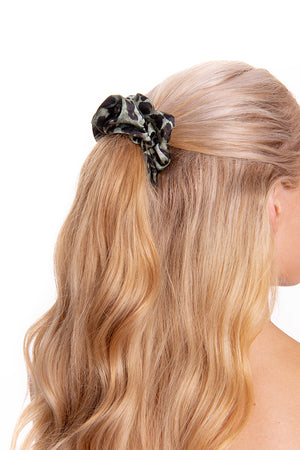 Sage Leopard Scrunchie