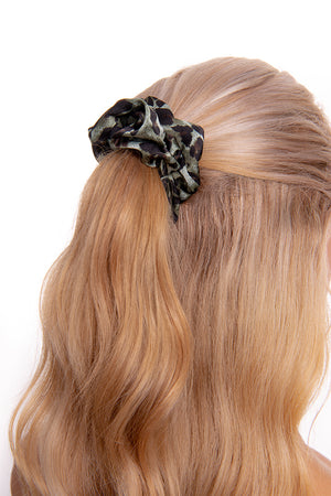 Sage Leopard Scrunchie