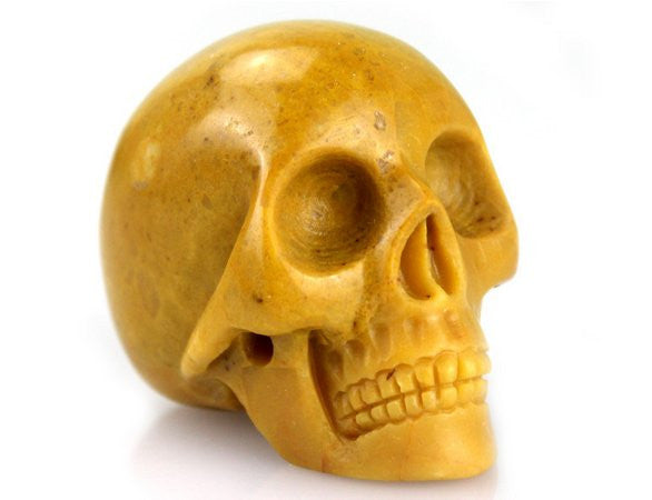 YELLOW JADE CRYSTAL SKULL