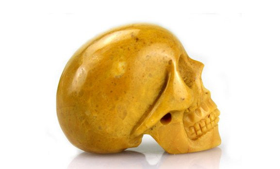 YELLOW JADE CRYSTAL SKULL