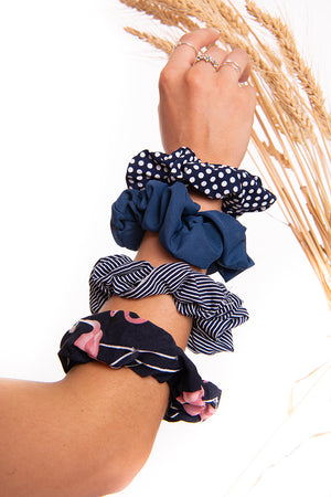 Navy Classic Scrunchie